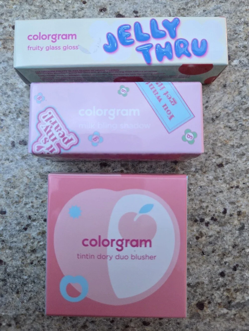 Colorgram K-Beauty Makeup 3-Piece Bundle Blush Gloss & Glitter Shadow